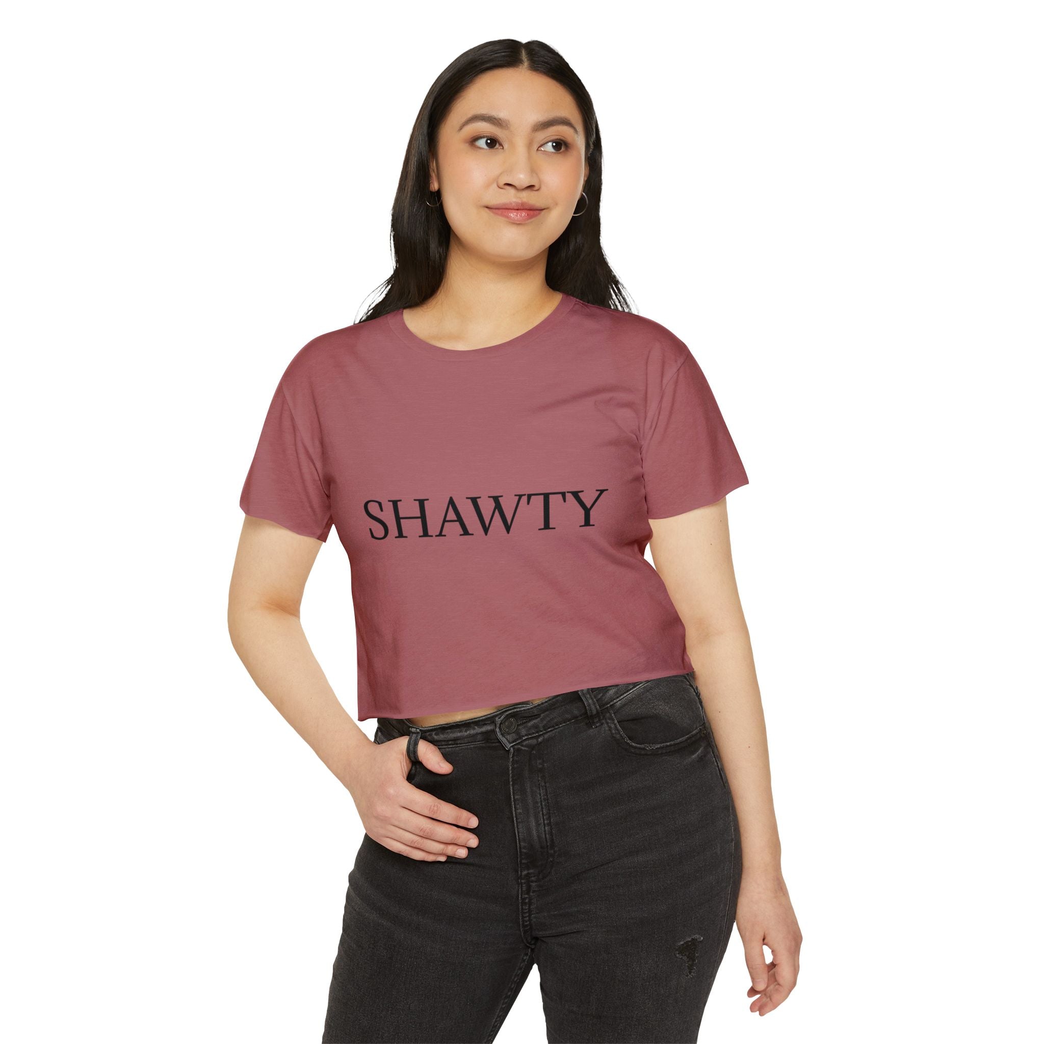 SH A W T Y Crop Top — Women's Festival Graphic Tee